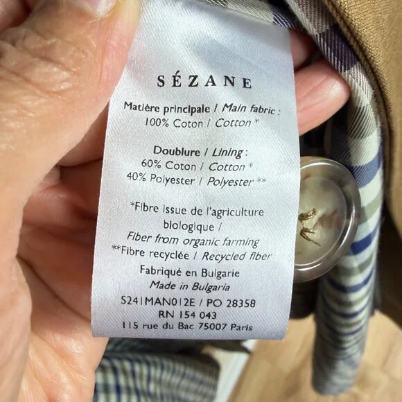 Sézane Clyde Trench Coat in Camel Size FR 44/US 12 - Picture 6 of 16